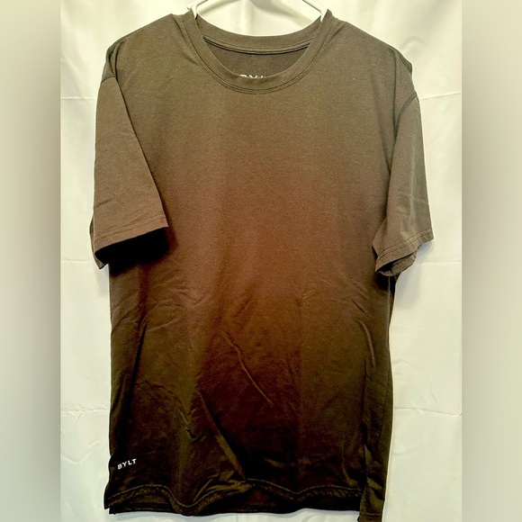 BYLT Premium Basics Drop Cut Short Sleeve Crew Tee Forest Green Men’s Size L - Picture 1 of 9